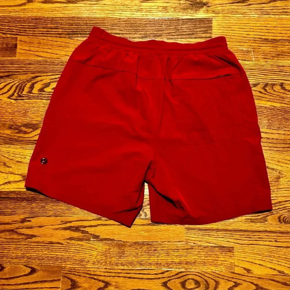 Lululemon Athletica Channel Cross Swim Shorts. Red. Size Medium.